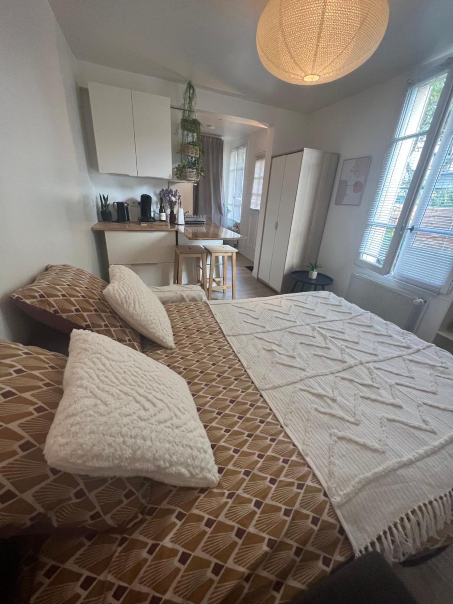 Escale Cosy A Pontoise Jacuzzi Et Terrasse Lägenhet Exteriör bild